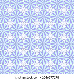 Vector abstract. Sunburst on Blue circles.