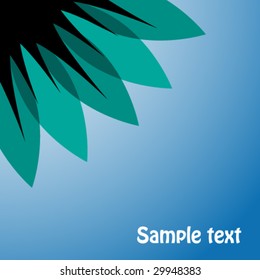 vector abstract sunflower on sky