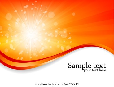 Vector abstract sunny background