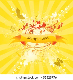 Vector abstract sunny banner