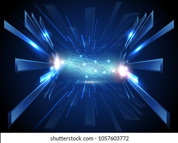 Vector abstract super high speed of lighting technology background