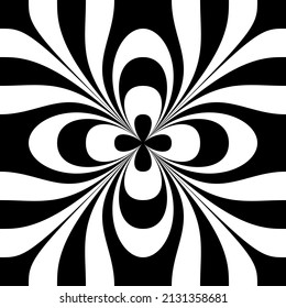 Vector abstract surreal seamless black and white pattern