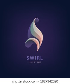 Vector abstract swirl Logo Design. Icon Concept. Classic luxury branding concept, ornament elegant shape