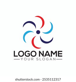Vetor abstrato espiral padrão logotipo ícone isolado girar logotipo