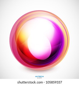 Vector abstract swirl round shape