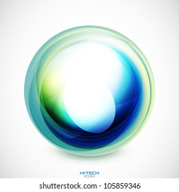 Vector abstract swirl round shape