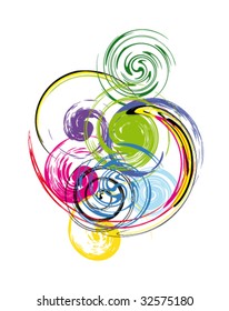 VECTOR Resumen Composición de muelles con elementos coloridos