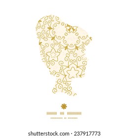 Vector abstract swirls old paper texture girl portrait silhouette pattern frame