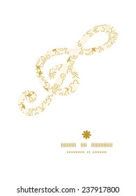 Vector abstract swirls old paper texture g_clef musical silhouette pattern frame