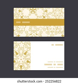 Vector abstract swirls old paper texture horizontal stripe frame pattern business cards set