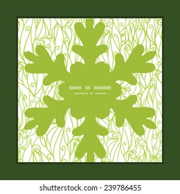 Vector abstract swirls texture Christmas snowflake silhouette pattern frame card template