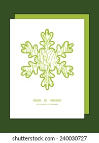 Vector abstract swirls texture Christmas snowflake silhouette pattern frame card template