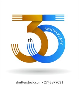 Vector abstract, Symbol of 35th anniversary celebration.