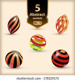 Vector abstract symbol set illustration