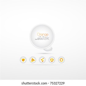 Vector abstract talk background with floral elements