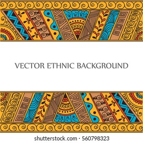 Vector abstract tattoo background. Isolated ethnic pattern for design.