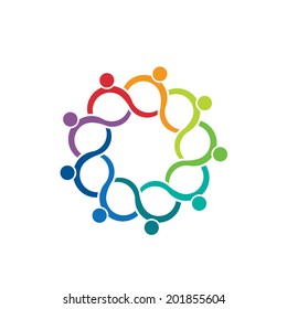 Vector Abstract Teamwork Wave Group - 9 elements.