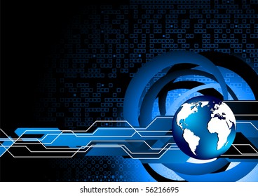 Vector abstract tech background; clip-art