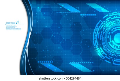 vector abstract tech innovation concept blue background