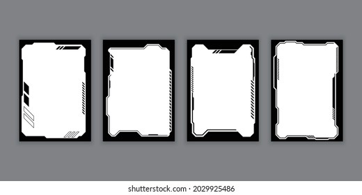 Vector abstract tech sci fi frame template for book cover, poster or flyer.