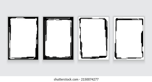 Vector Abstract Tech Sci Fi Frame Template Design Element.