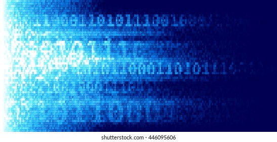Vector abstract techno background with binary code