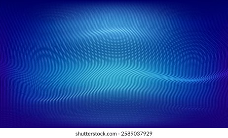 Vector abstract techno background with light particles. Neon futuristic background with wave dots. Digital data backdrop for banner and web sites