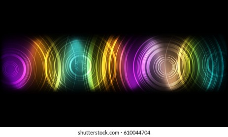 Vector abstract technological colorful sound wave background design
