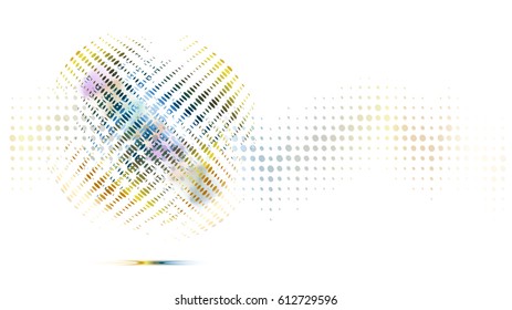 Vector abstract technological dotted global background design