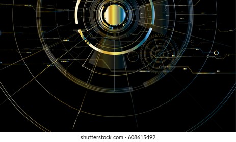 Vector abstract technological metallic space background