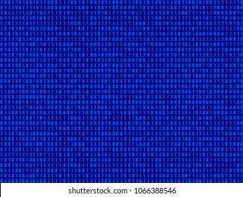 Vector: Abstract Technology Background, Blue Binary Code Digital Backdrop.