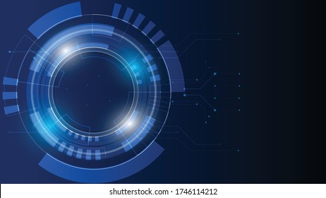 Vector Abstract technology background Hi-tech communication concept futuristic digital innovation background vector illustration