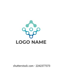 Vector abstract technology business logo design