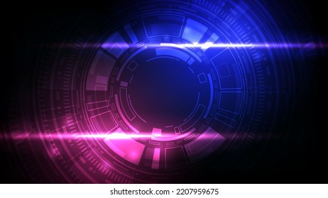 Vector abstract technology colorful circuit board  innovation concept. Hi tech background.