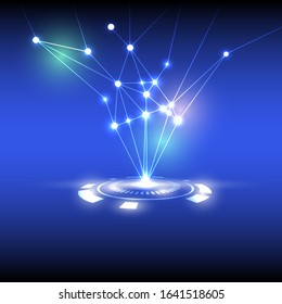 Vector Abstract High Technology Lines Connect Stock Vector (Royalty ...