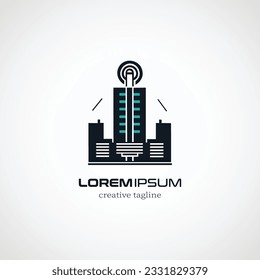 vector abstract technology company logotype