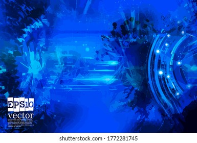 Vector of abstract technology concept background, 3D illustration
