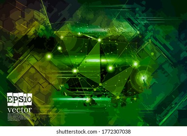Vector of abstract technology concept background, 3D illustration