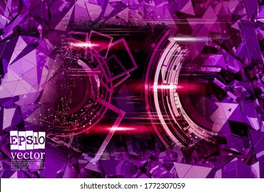 Vector of abstract technology concept background, 3D illustration