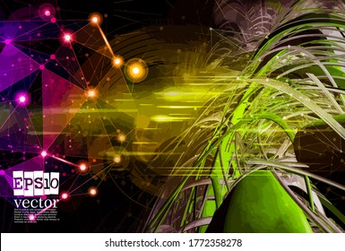 Vetor de fundo de conceito de tecnologia abstrata, ilustração 3D