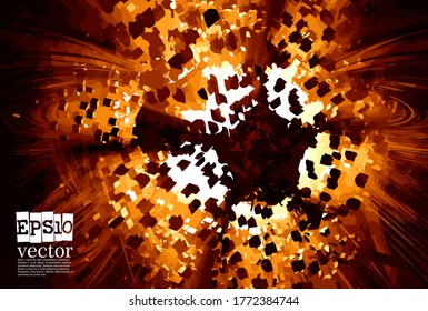 Vector abstract technology digital hi tech background, 3D illustration