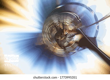Vector abstract technology digital hi tech background, 3D illustration