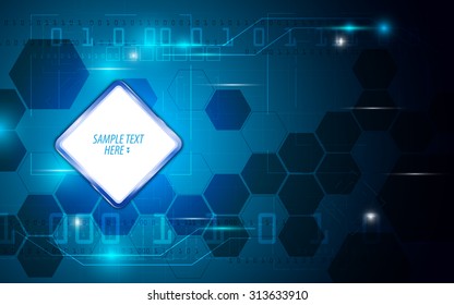 vector abstract technology digital innovation concept blue background