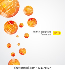 Vector Abstract technology digital lines vector background. Globe concept