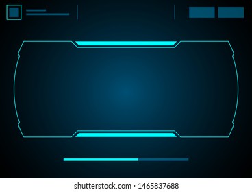 Vector abstract technology future interface hud game control panel design.	
