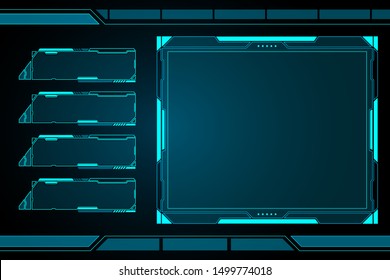 Vector abstract technology future interface hud control panel design.