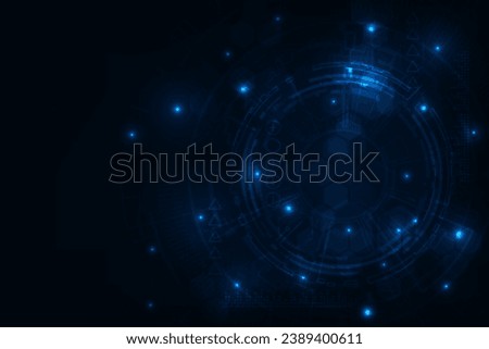 Vector abstract technology with hexagones geometric bacground.