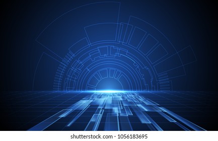 Vector abstract technology high speed internet concept