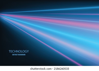 Vector abstract technology hi-tech background with concept speed movement motion fast flart light.