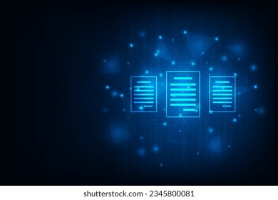 Vector abstract technology. Hi-tech commucation concept background. Technology internet transmission.